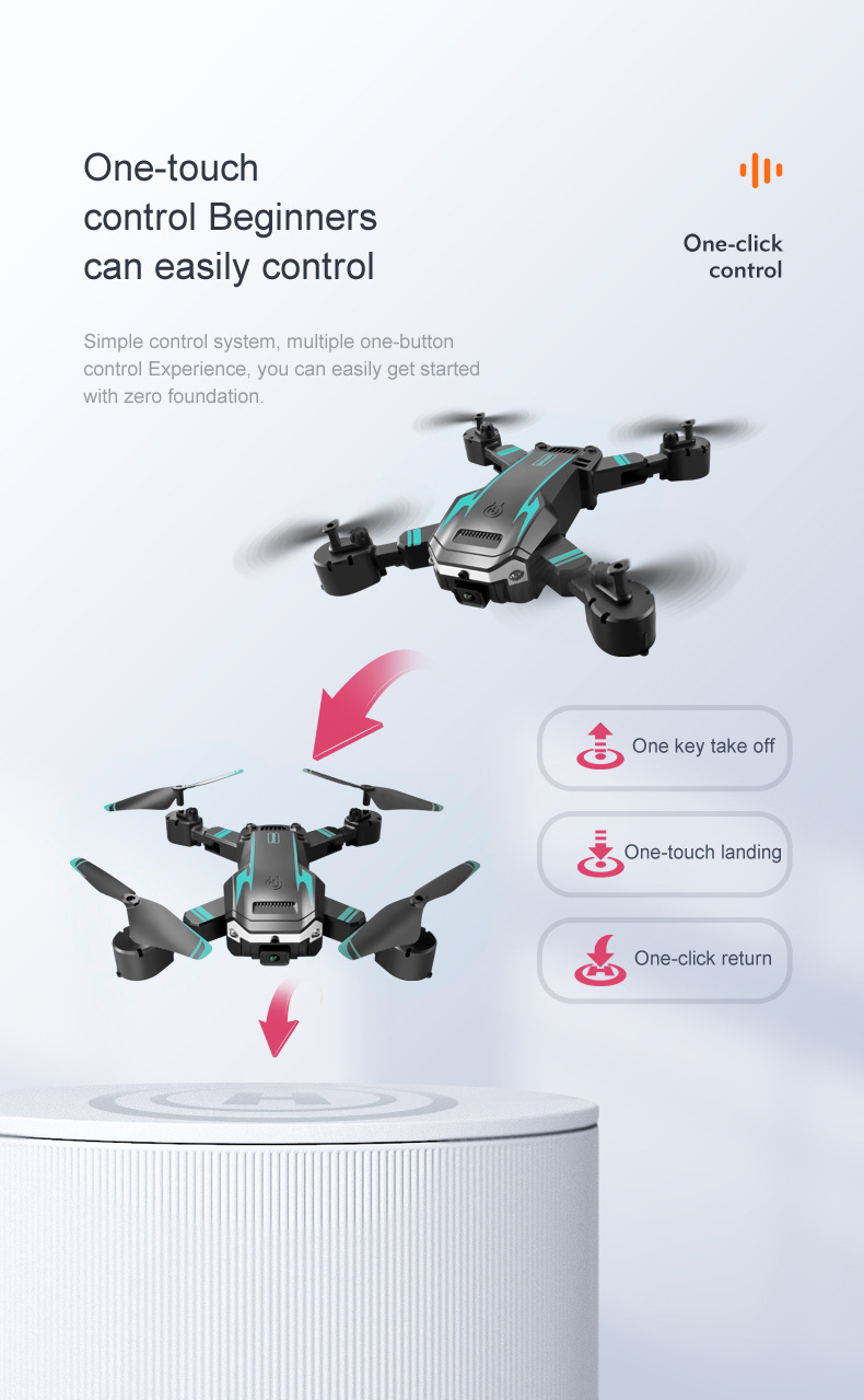 Drone pieghevole 8K con doppia fotocamera e rilevamento degli ostacoli