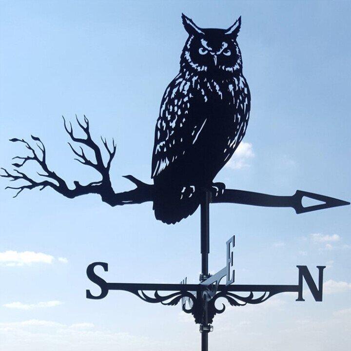 Veleta metálica con silueta de animal para decorar el jardín y el tejado