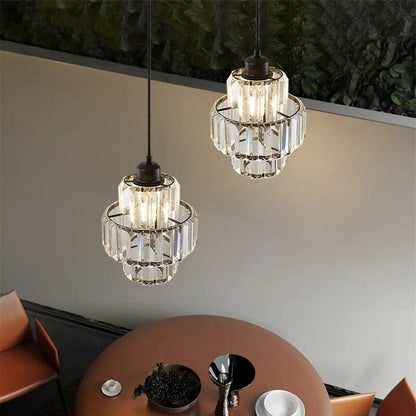 Elegante lampada a sospensione in cristallo Saela - illuminazione di lusso