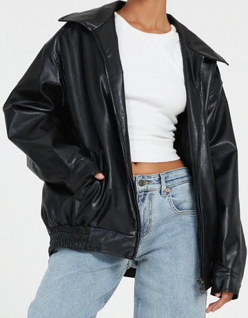 Michelle - Oversized Leather Jacket