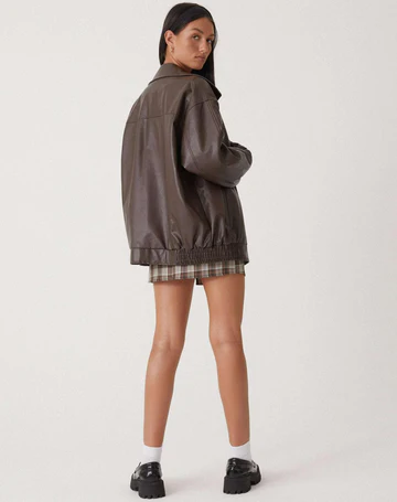 Michelle - Oversized Leather Jacket