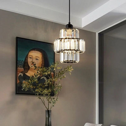 Elegante lampada a sospensione in cristallo Saela - illuminazione di lusso