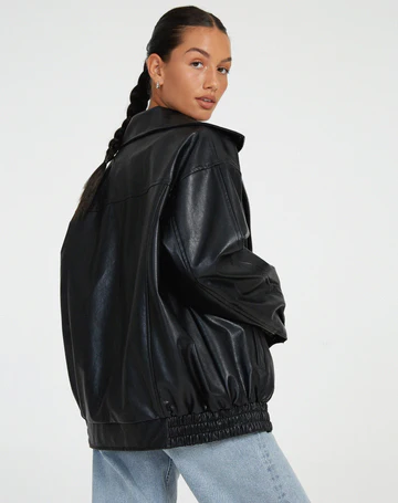 Michelle - Oversized Leather Jacket