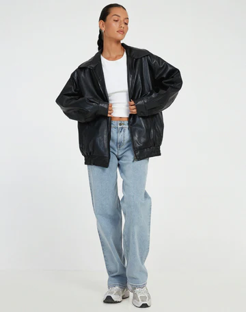 Michelle - Oversized Leather Jacket