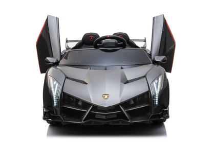 Auto elettrica per bambini Veneno 12 V a 2 posti grigio metallizzato