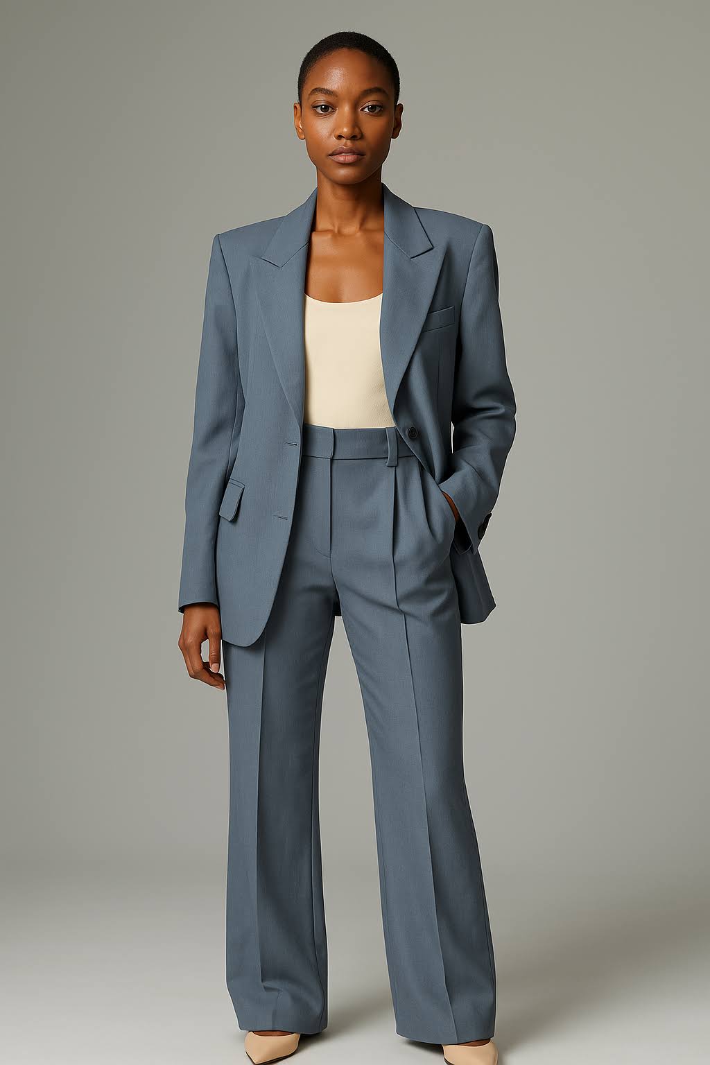 Business Trouser Suit for Women with Blazer and Trouser Set