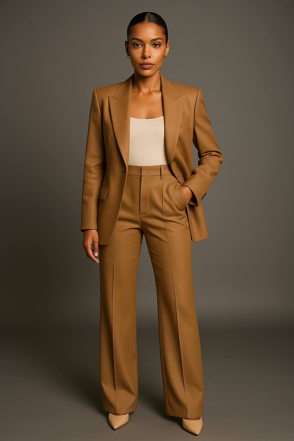 Business Trouser Suit for Women with Blazer and Trouser Set