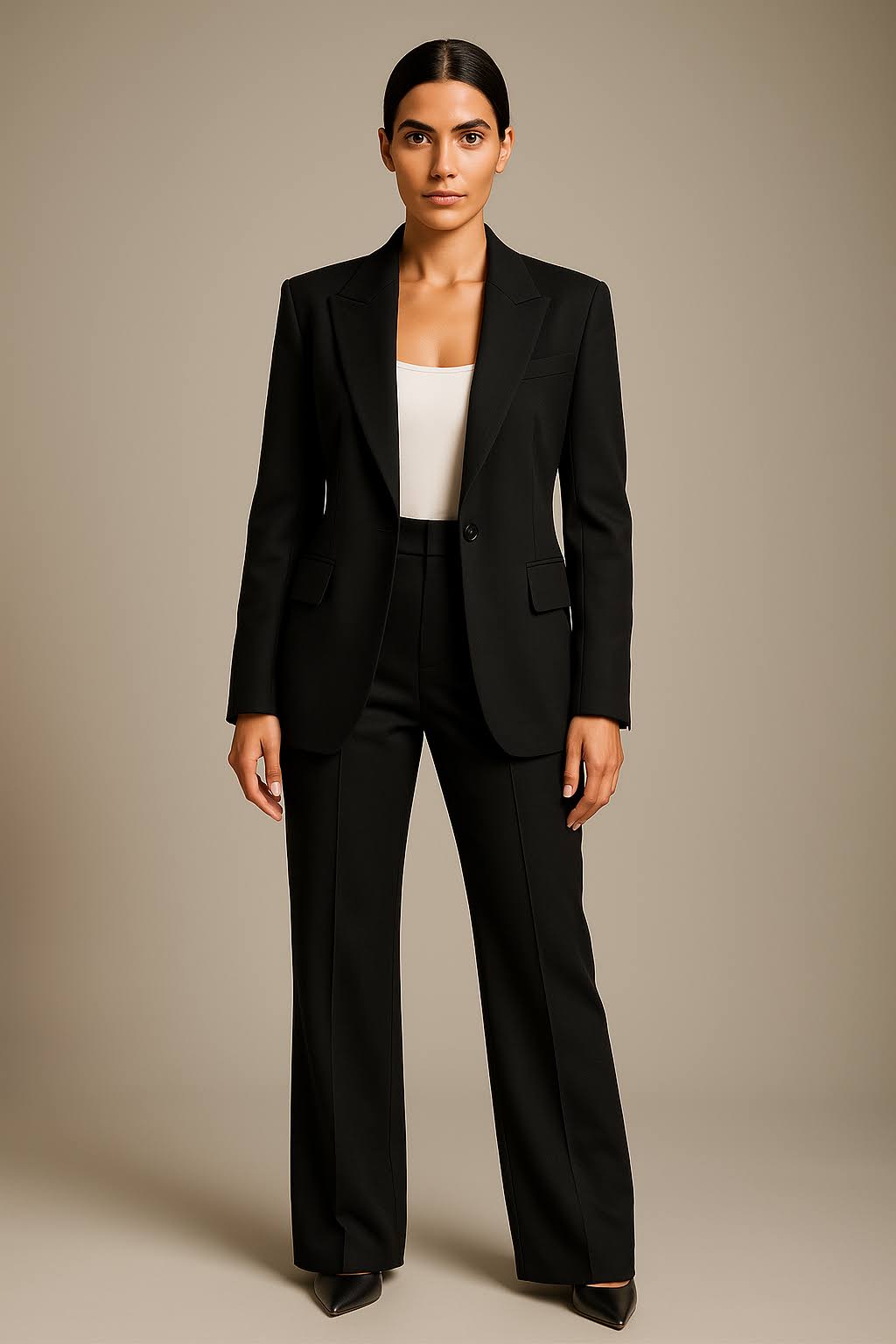 Business Trouser Suit for Women with Blazer and Trouser Set