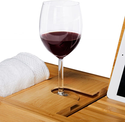 Extendable Bamboo Bath Board with Luxury Spa Design