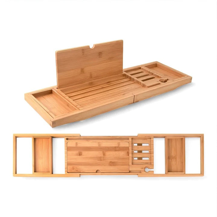 Extendable Bamboo Bath Board with Luxury Spa Design