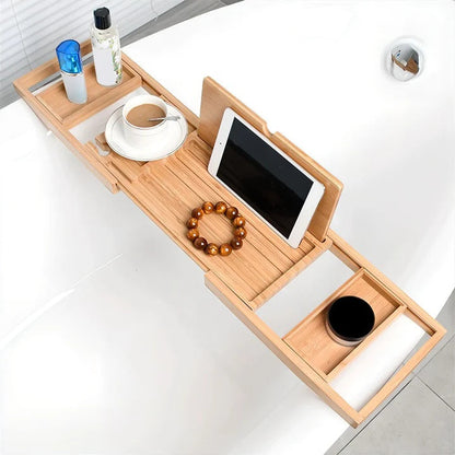 Extendable Bamboo Bath Board with Luxury Spa Design