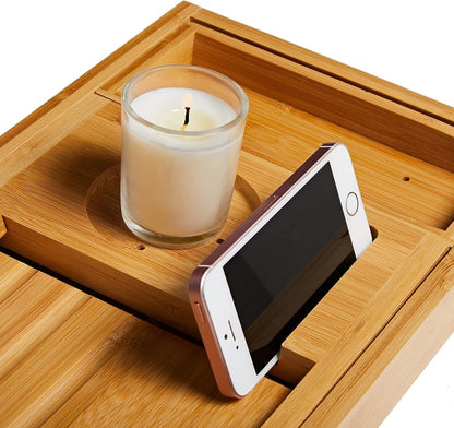Extendable Bamboo Bath Board with Luxury Spa Design