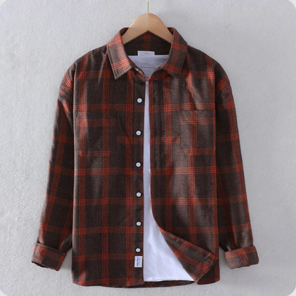 Classic style for autumn and winter: checked shirt for men