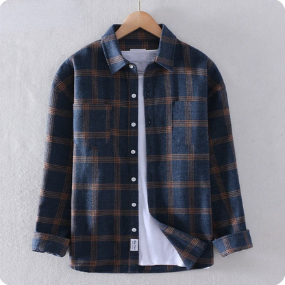 Classic style for autumn and winter: checked shirt for men