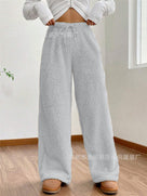 Warm Winter Women's Teddy Fleece Jogging Trousers with Drawstring