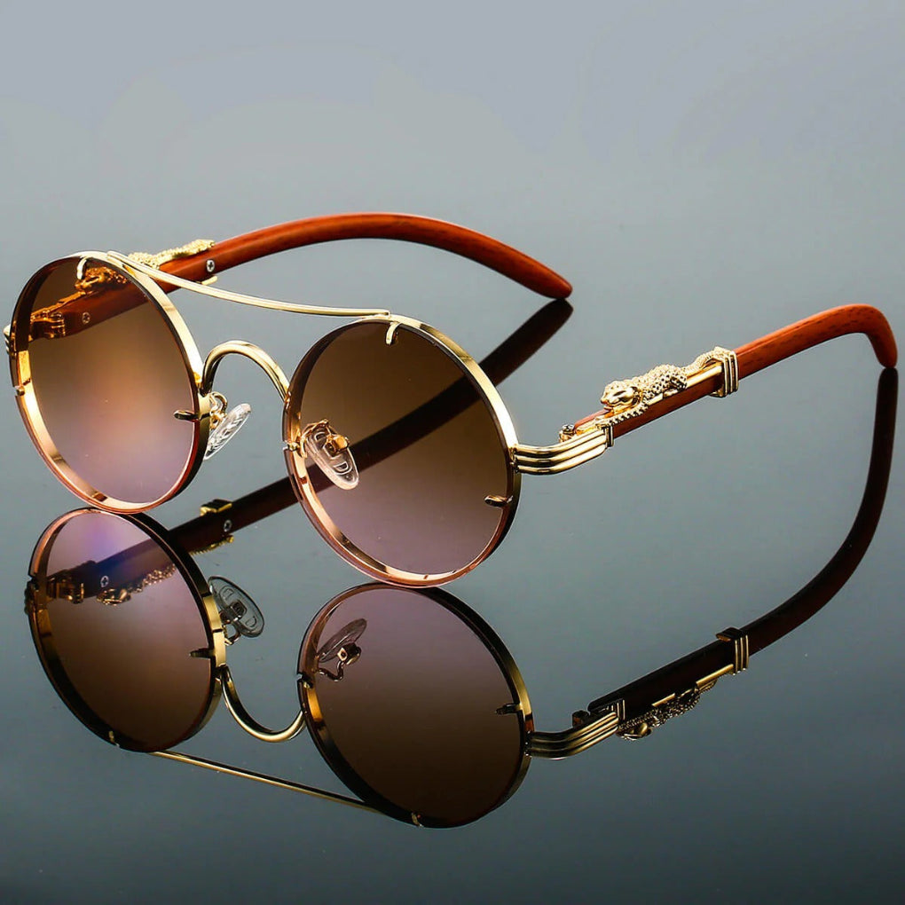 Retro Style with Modern Protection Vintage Double Bridge Sunglasses