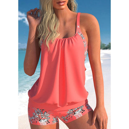 Stylish Tankini Set for Women with Loose-Fitting Top and Shorts