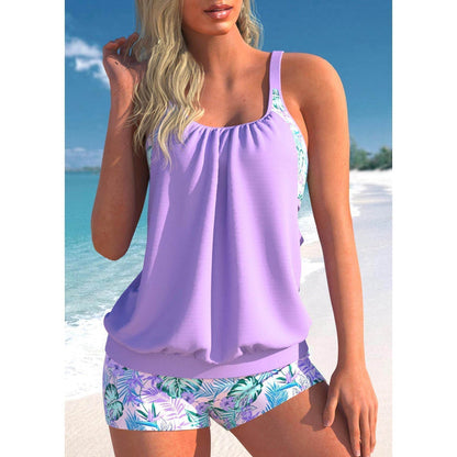 Stylish Tankini Set for Women with Loose-Fitting Top and Shorts