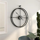 IronClock Black - Μινιμαλιστικό μεγάλο μεταλλικό ρολόι τοίχου - Κομψό και διαχρονικό