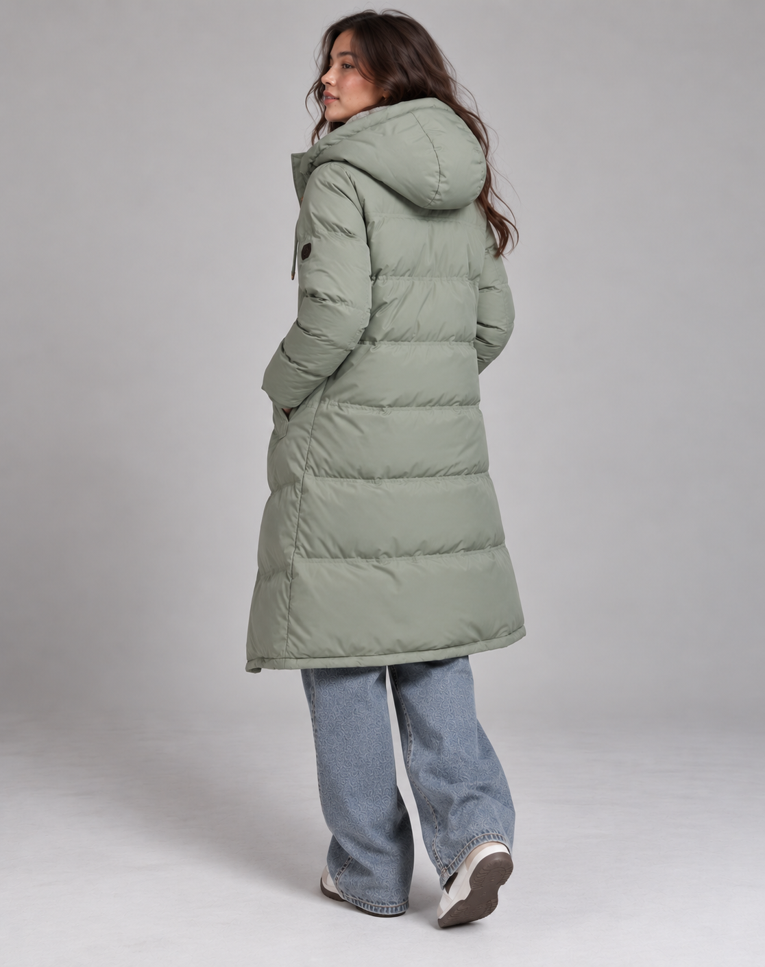 Long Winter Coat for Women Padded with Hood and Fur Lining