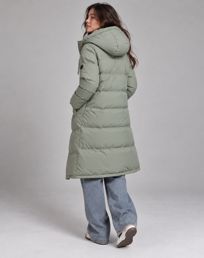 Long Winter Coat for Women Padded with Hood and Fur Lining