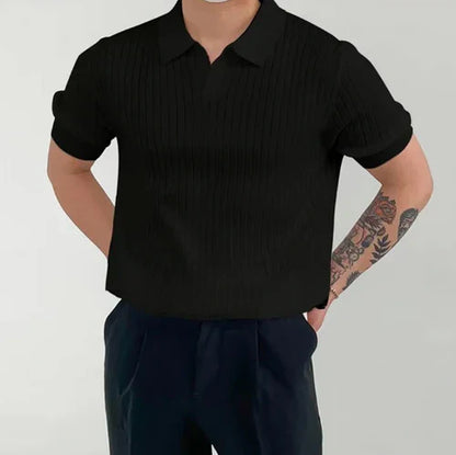 James | Ribbed Cotton Polo Shirt