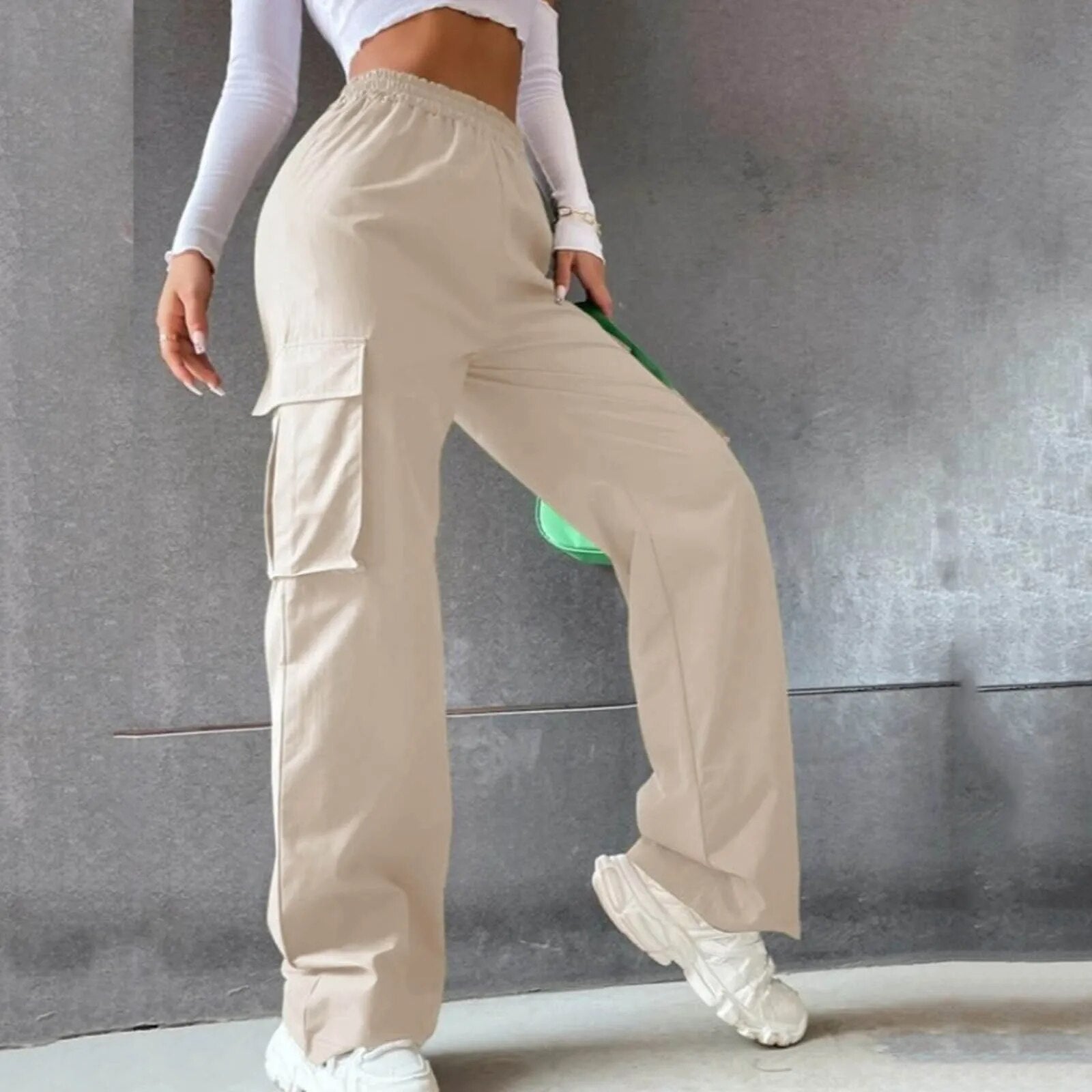 Janlie | Women's High-Waisted Cargo Trousers