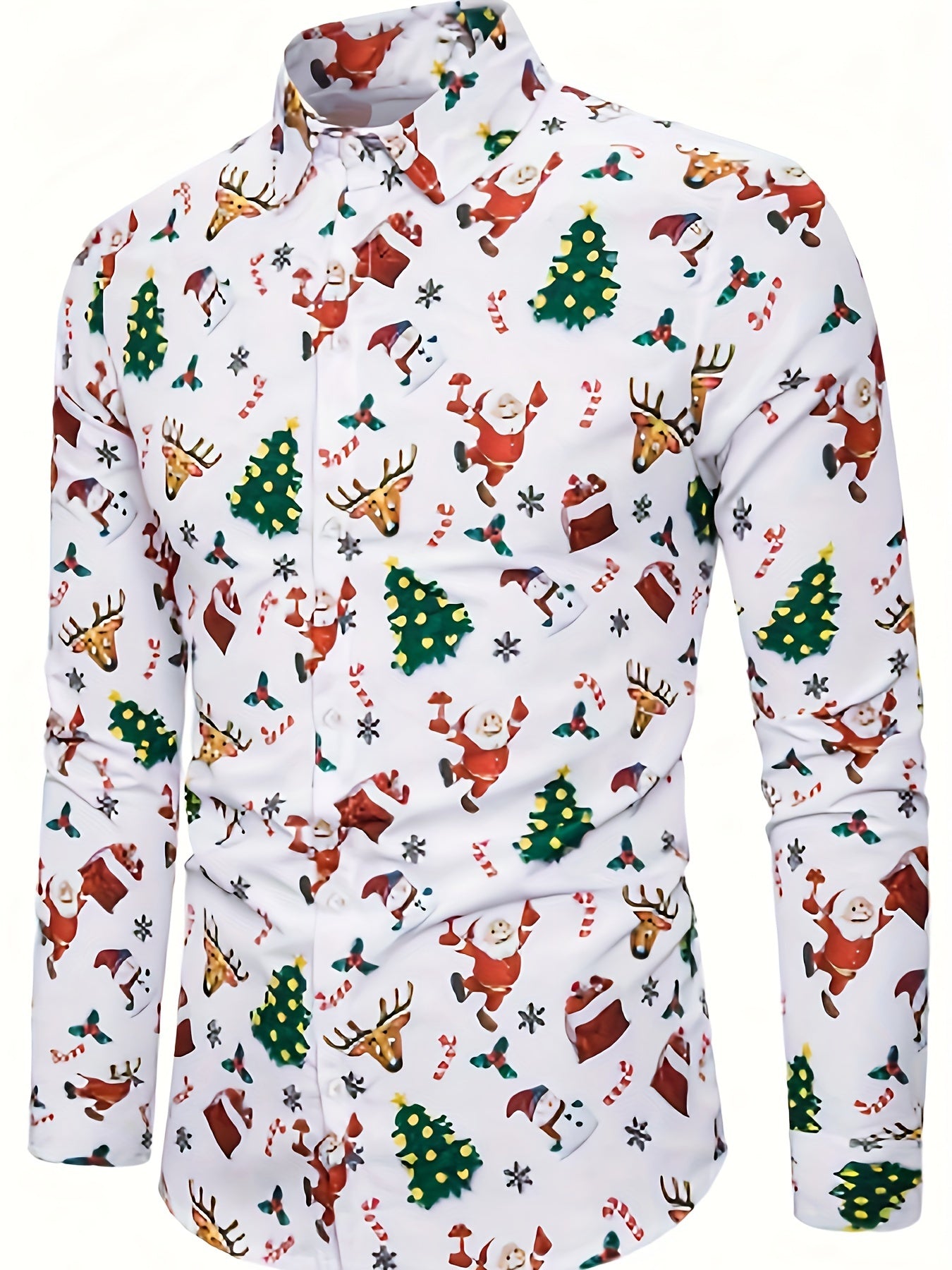 Jasper | Festive Christmas Print Long Sleeve Shirt