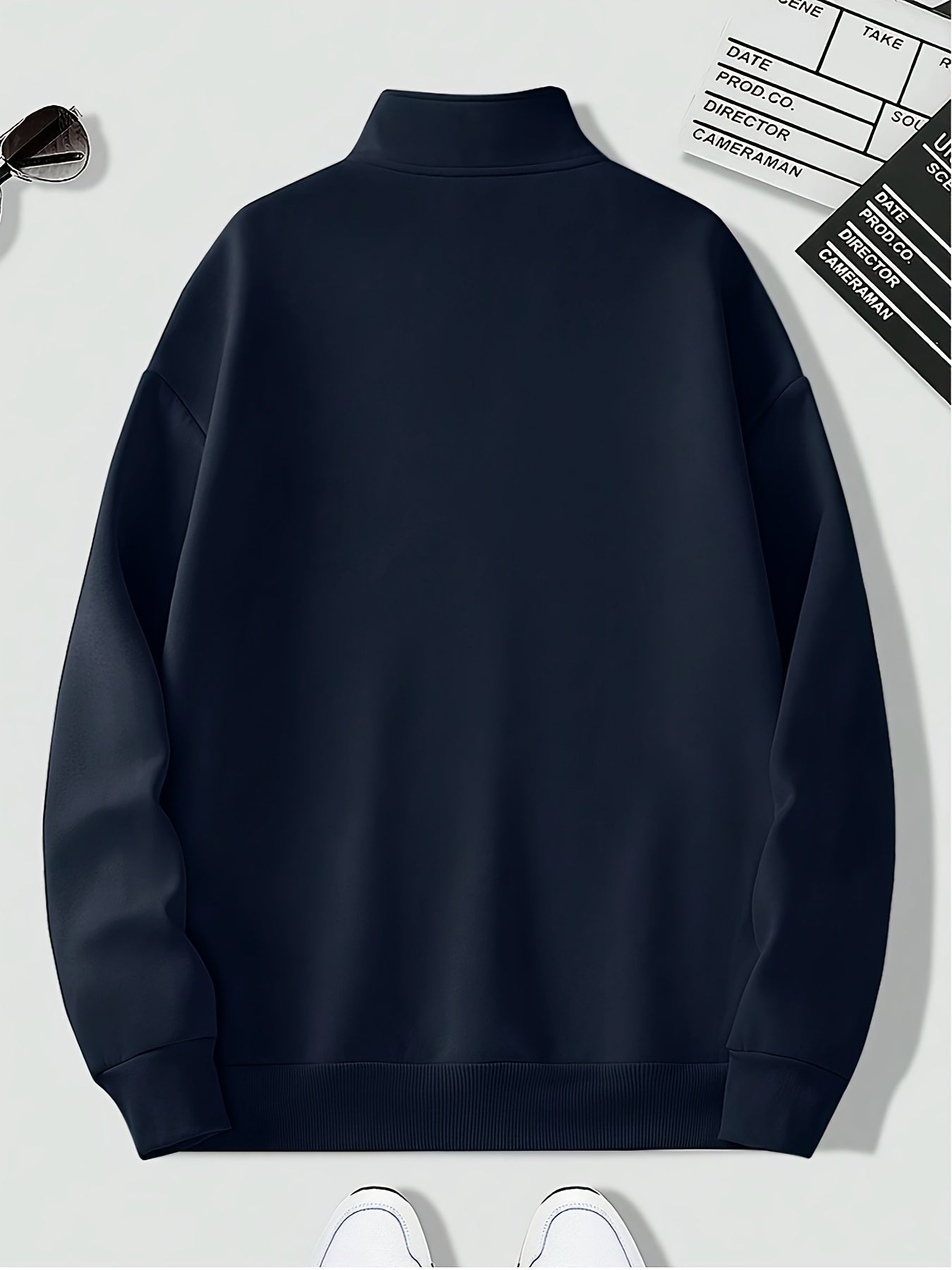 Jasper | Men's Casual Plain Colour Quarter-Zip Pullover Sweatshirt