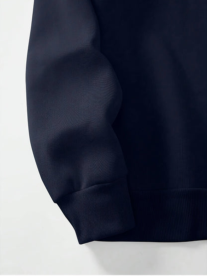 Jasper | Men's Casual Plain Colour Quarter-Zip Pullover Sweatshirt