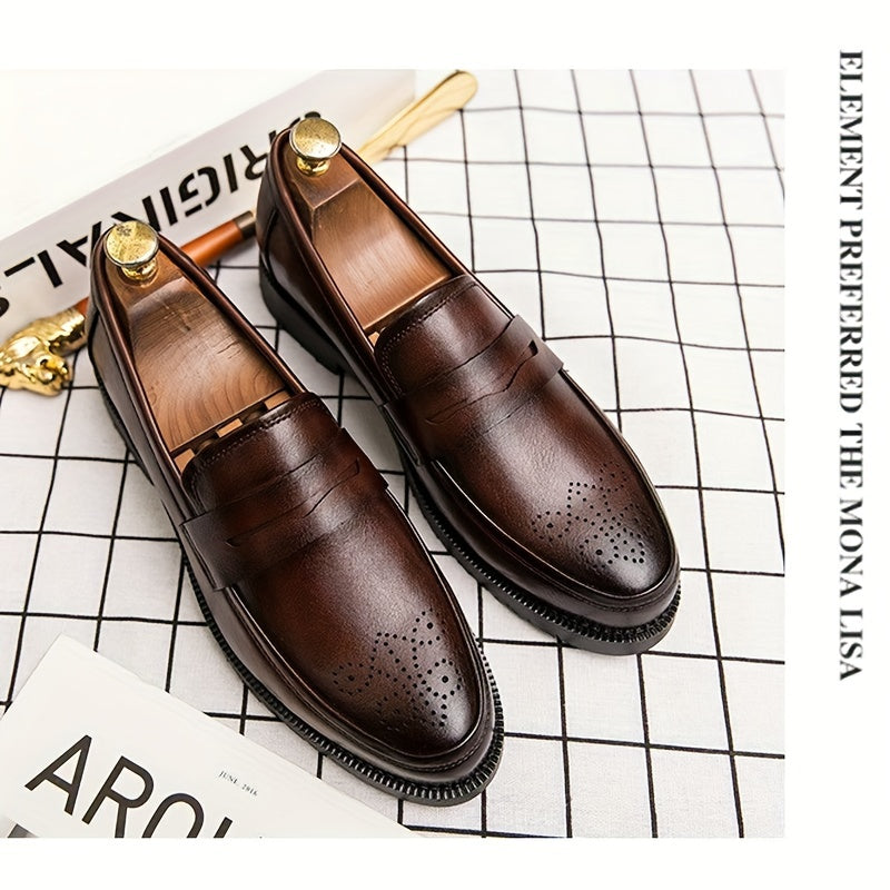 Jasper | Men's Penny Loafers with Brogue Details
