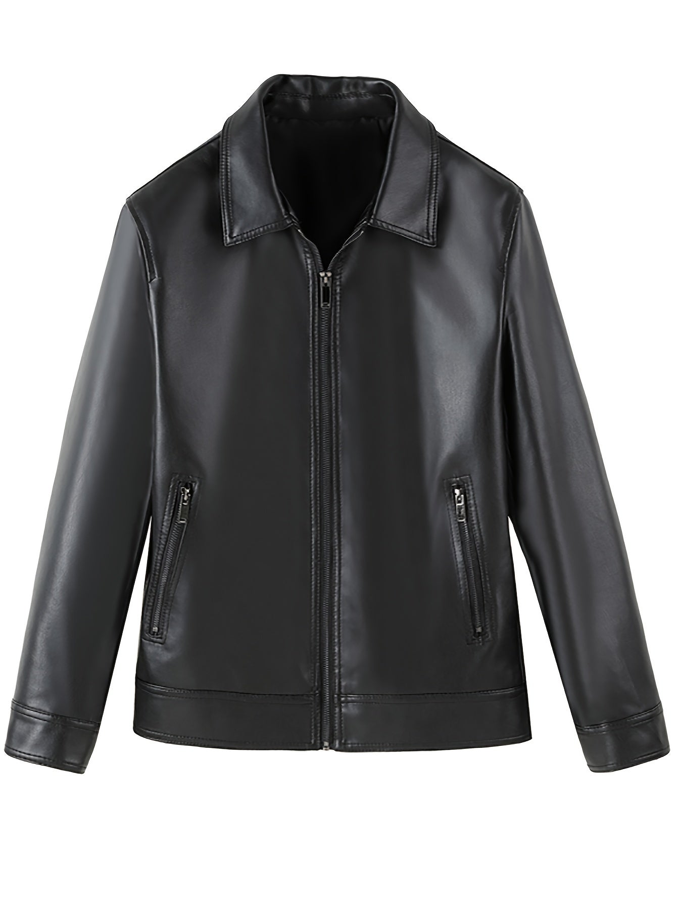 Jasper | Men's Imitation Leather Jacket with Zip and Pockets