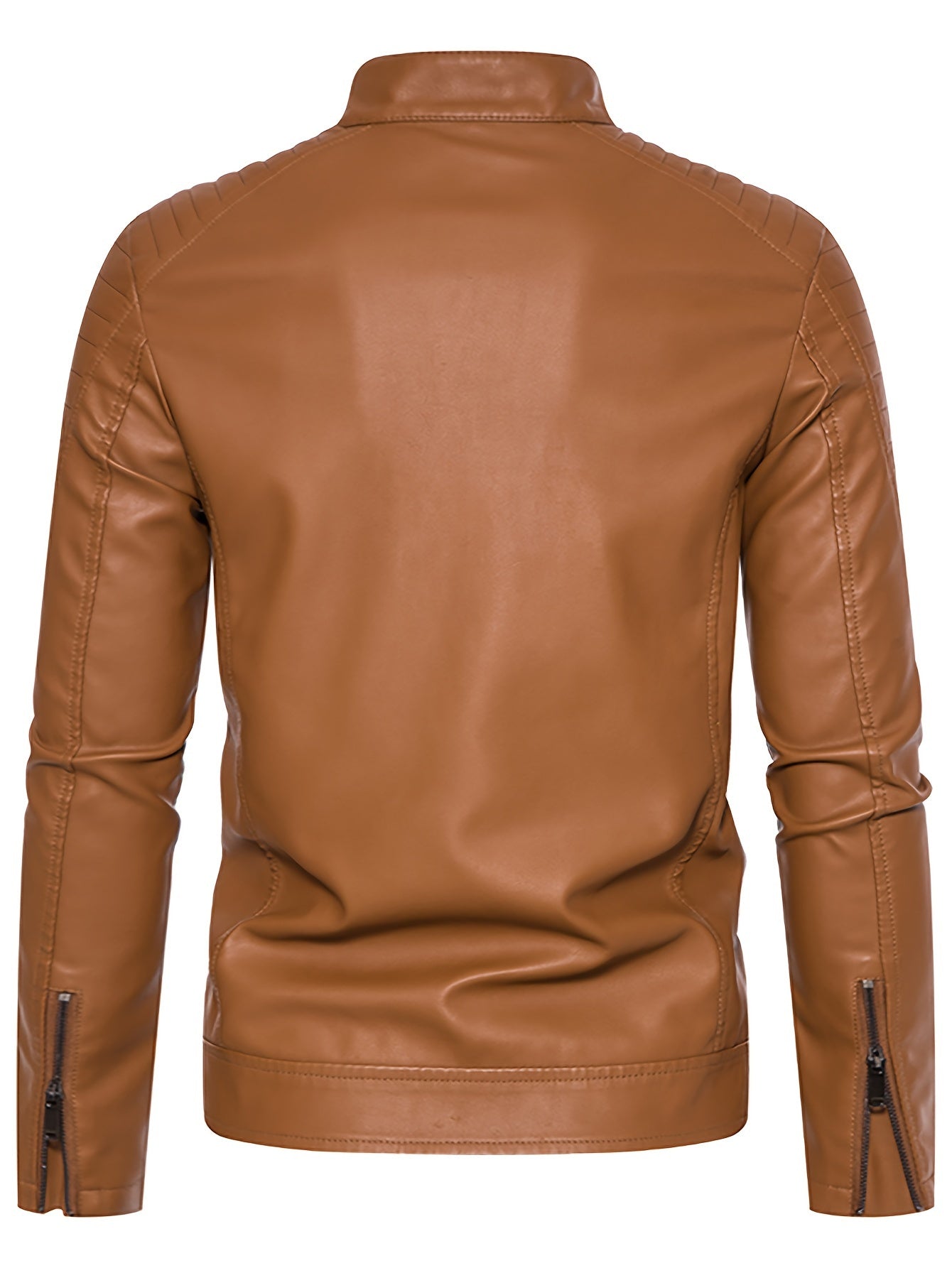Jasper | Stylish PU Leather Men's Jacket with Stand-Up Collar