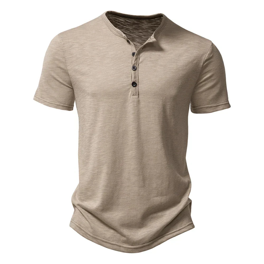 Jeroen | Men's Henley Collar T-Shirt