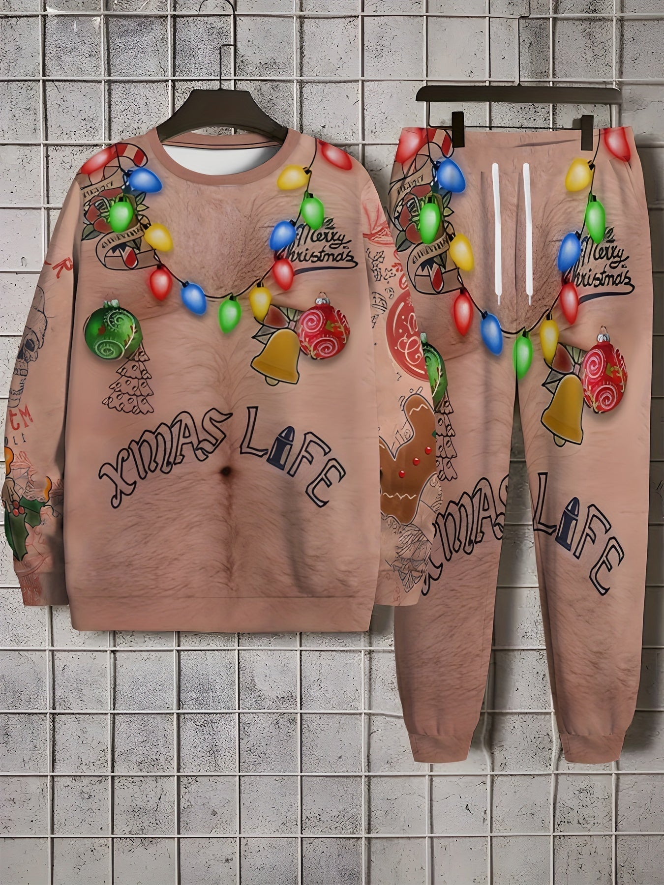 Joris | Festive Reindeer Print Christmas Tracksuit Set
