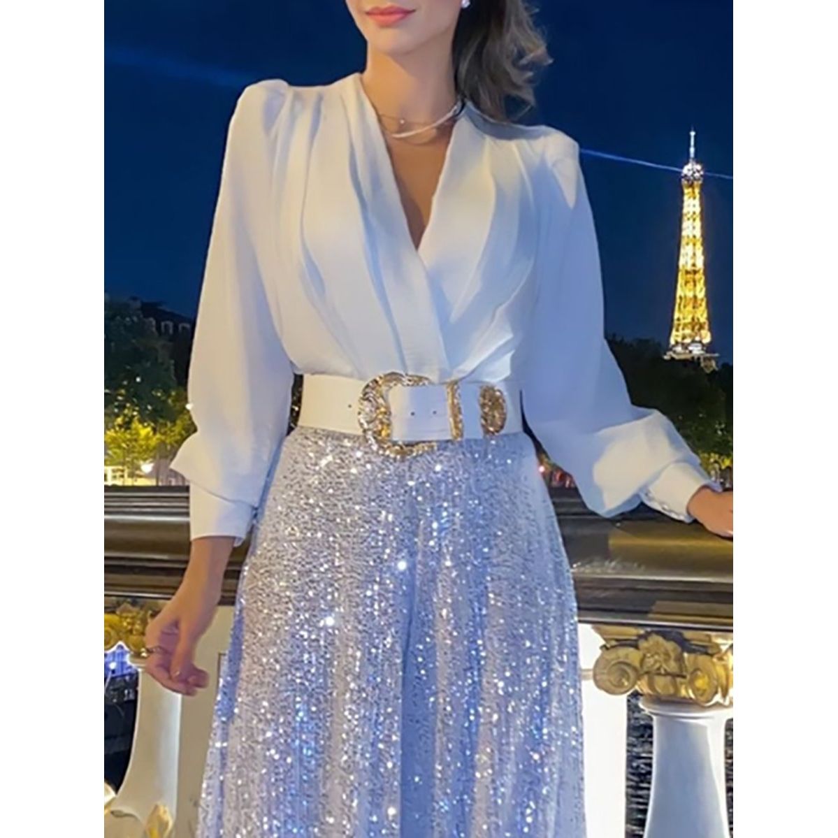„Elegantes Tweed-Set mit V-Ausschnitt – Rianna“