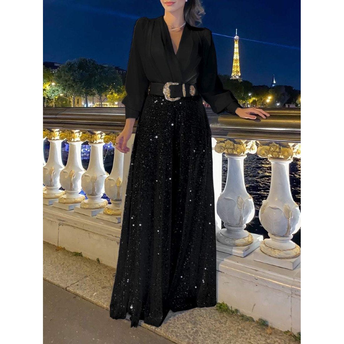 „Elegantes Tweed-Set mit V-Ausschnitt – Rianna“