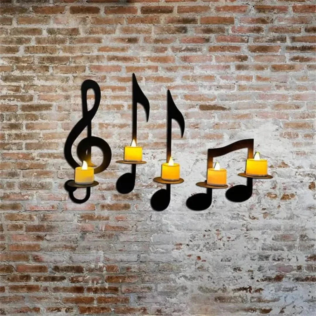 Kerzenhalter mit Musiknoten