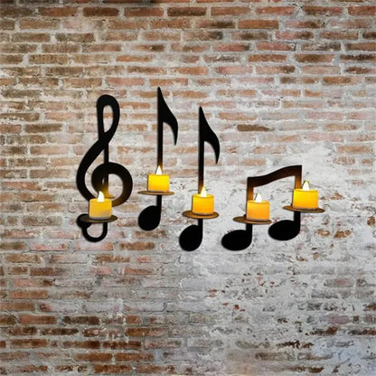 Kerzenhalter mit Musiknoten