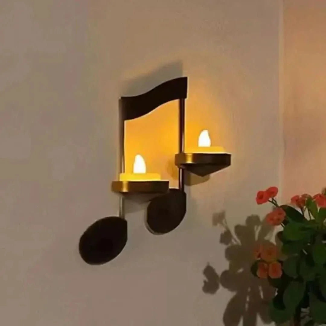Kerzenhalter mit Musiknoten
