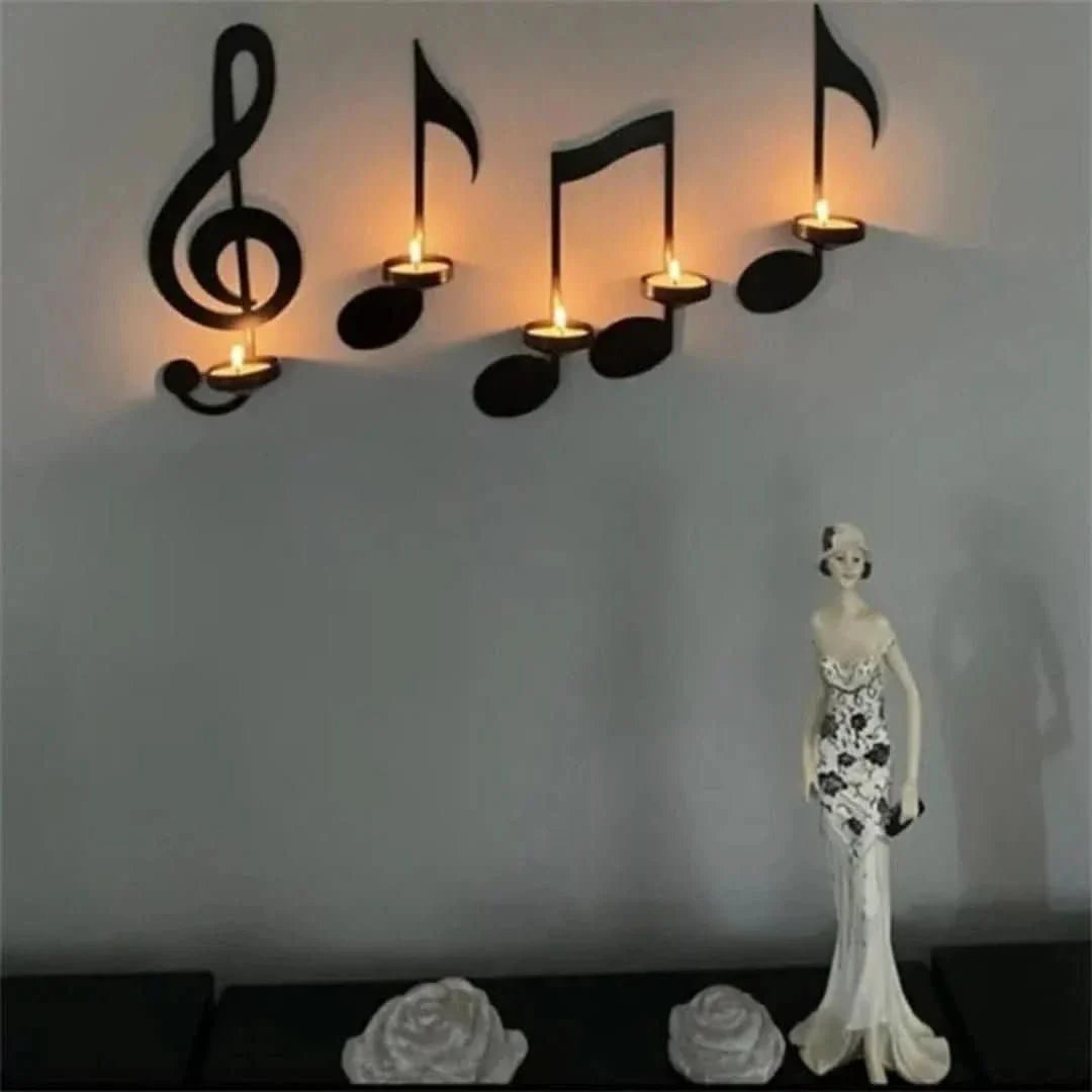 Kerzenhalter mit Musiknoten
