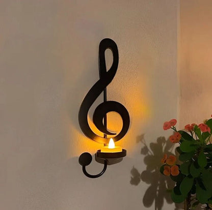 Kerzenhalter mit Musiknoten