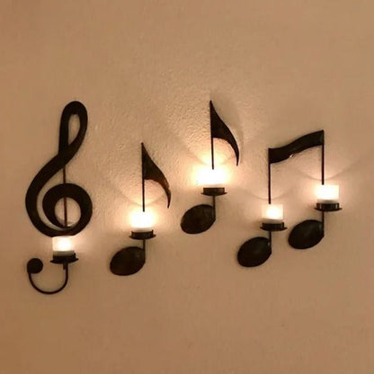 Kerzenhalter mit Musiknoten