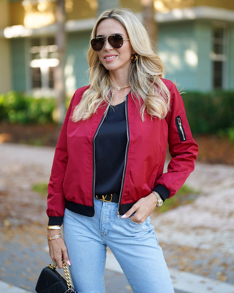 Karina | Stylish ladies' streetwear bomber jacket with pockets
