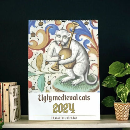 Katzenkalender | 2024, ausgefallen und mittelalterlich