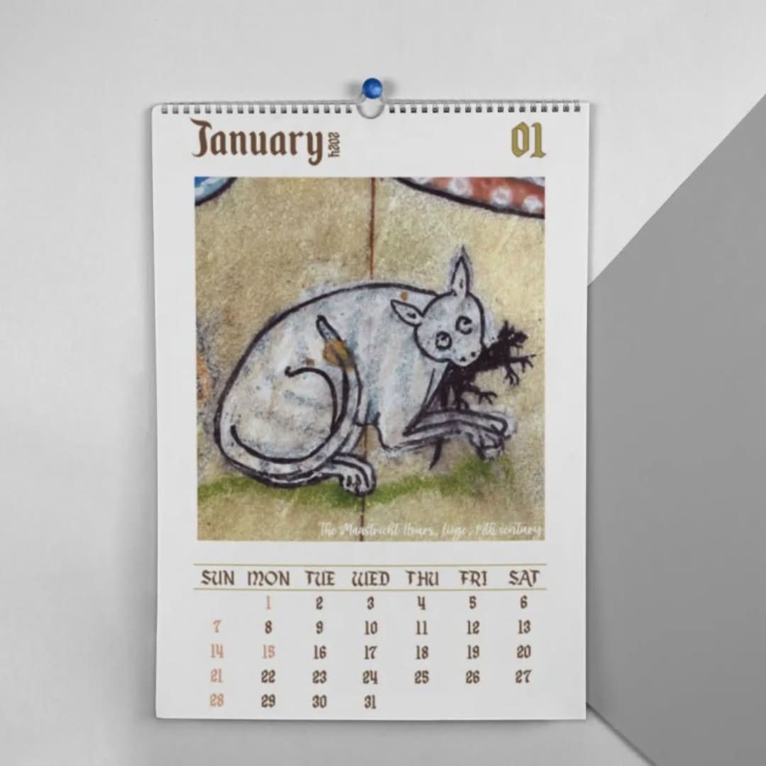 Katzenkalender | 2024, ausgefallen und mittelalterlich