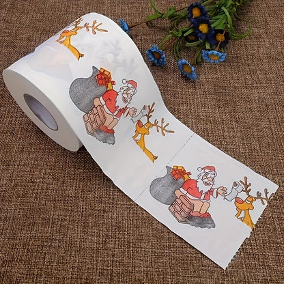 Papier toilette de Noël avec motif de dessin animé