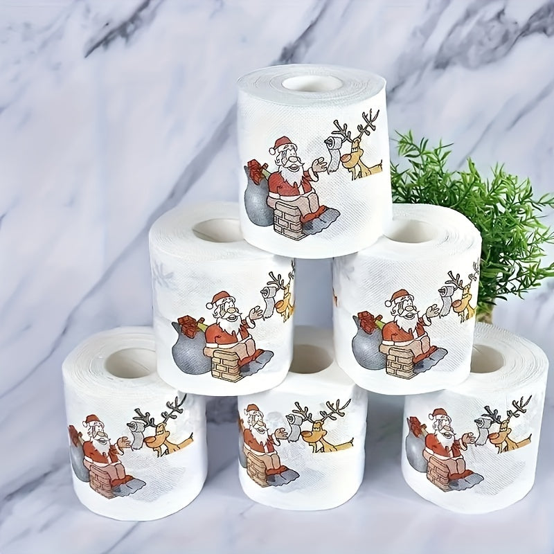 Papier toilette de Noël avec motif de dessin animé