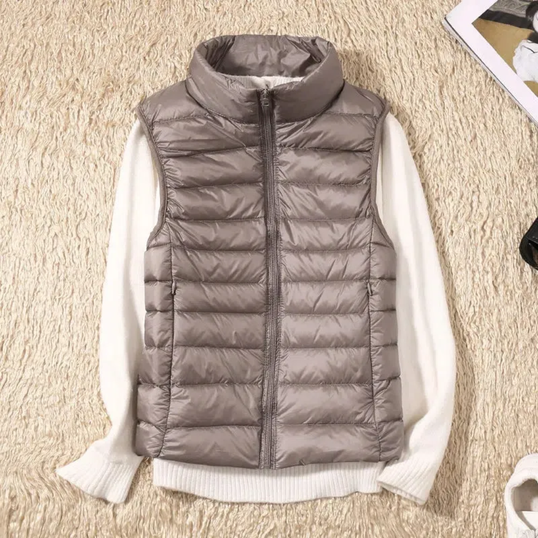 Gilet da donna antivento con cerniera