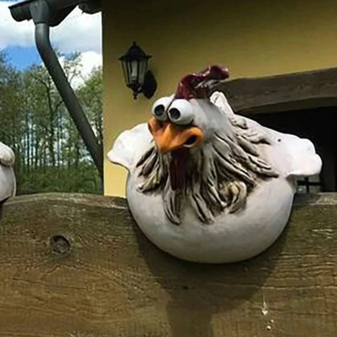 Poulet | Décoration de clôture de jardin en forme de poulet